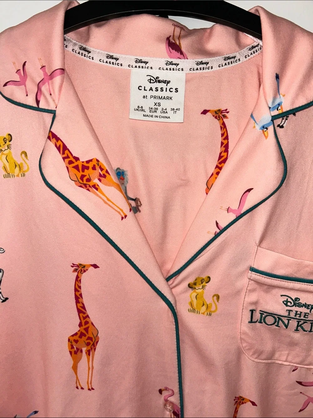 The Lion King Pink Sleepwear Pajama Set with Animal Print - Picture 3 of 9